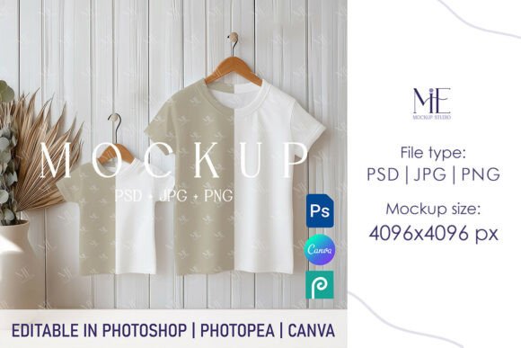Download Family T-Shirt Mockup PSD Canva - Mockup psd Collection