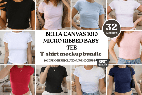 Download Bella Canvas 1010 Baby Tee Mockup Bundle - Bella canvas Collection
