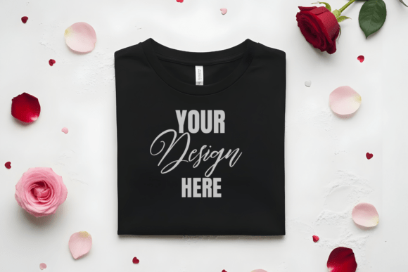 Download Flat Lay Valenitne T-Shirt Mockup - Premium Bundle