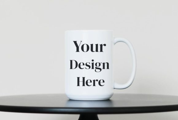 Download 15 Oz White Coffee Mug Mockup PSD Mockup - Mockup psd Collection