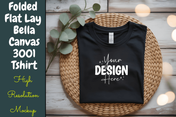 Download Folded Flat Lay Bella Canvas 3001 Tshirt - Bella canvas Collection